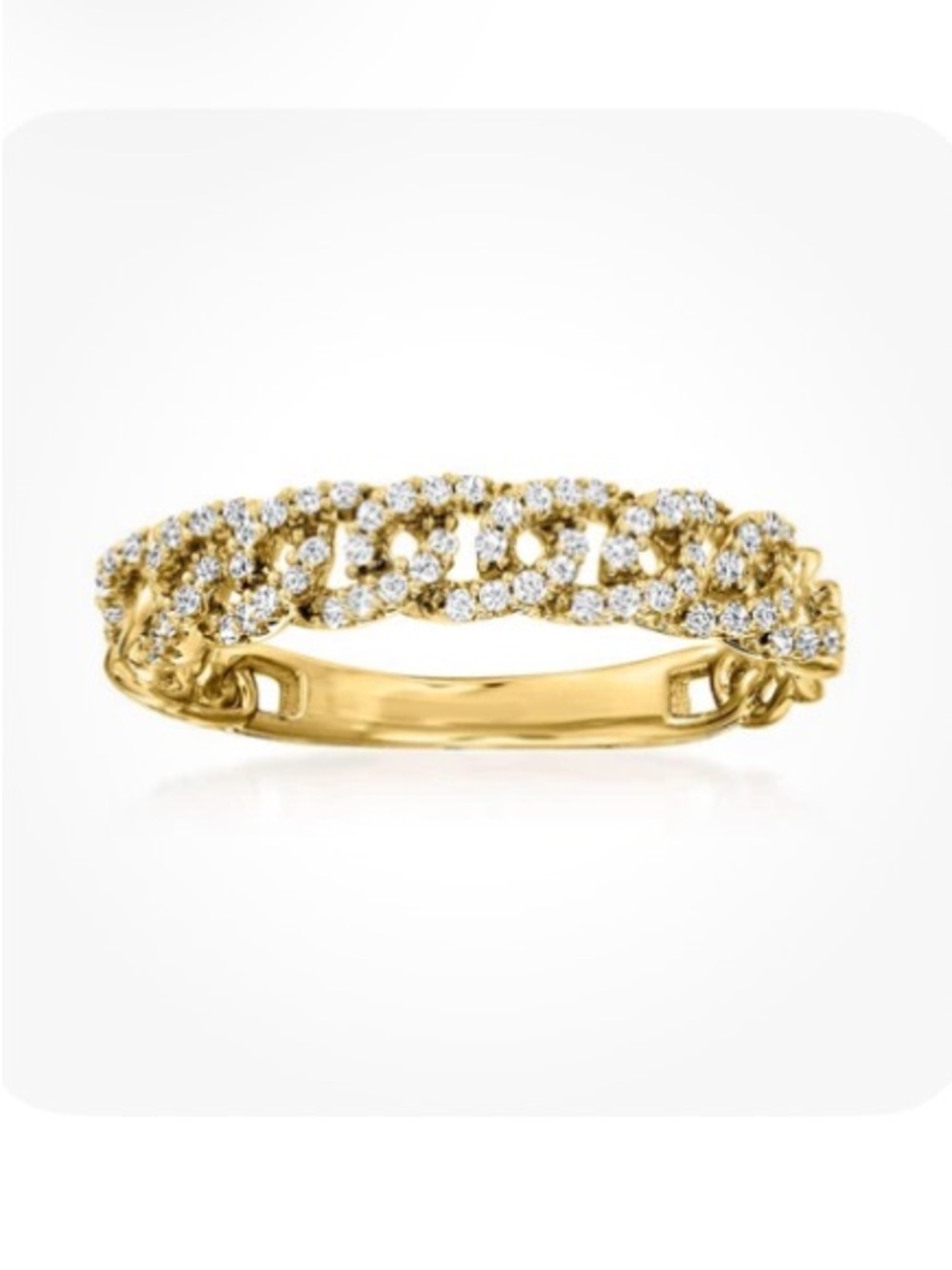 Ross-Simons 14k Gold Pavé Accent Ring